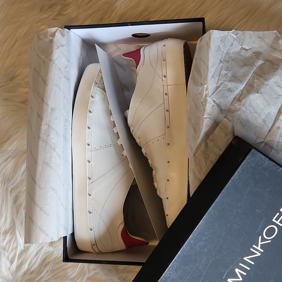 NIB Rebecca Minkoff white leather sneakers - Picture 13 of 16